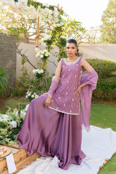 Alishba Kashif - AMETHYST ROMANCE - purple - silk - 3 Piece